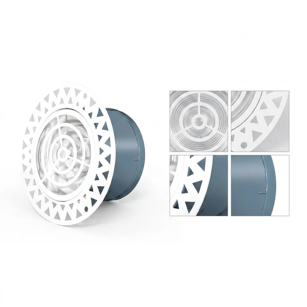 For Peaceful Sleep Edgeless Air Outlet Abs Air Diffuser Adjustable Air Outlet Design Fireplace Part Solid Abs Material