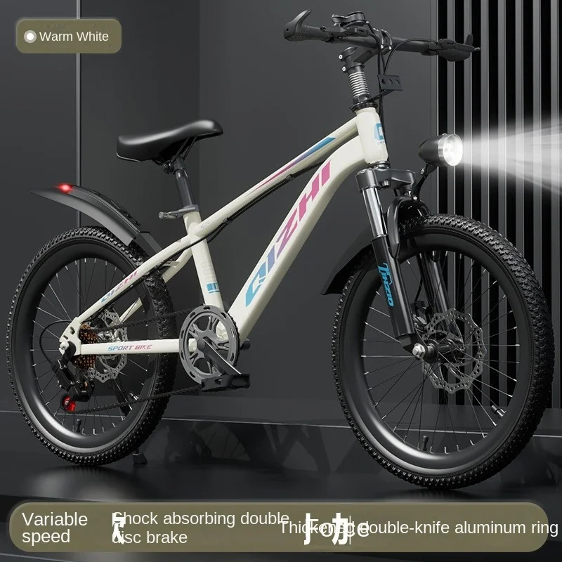 Selfree Mountain Bike per bambini 6-12 anni a velocità variabile e ammortizzatore doppio freno a disco 20 pollici 22 pollici maschio e femmina