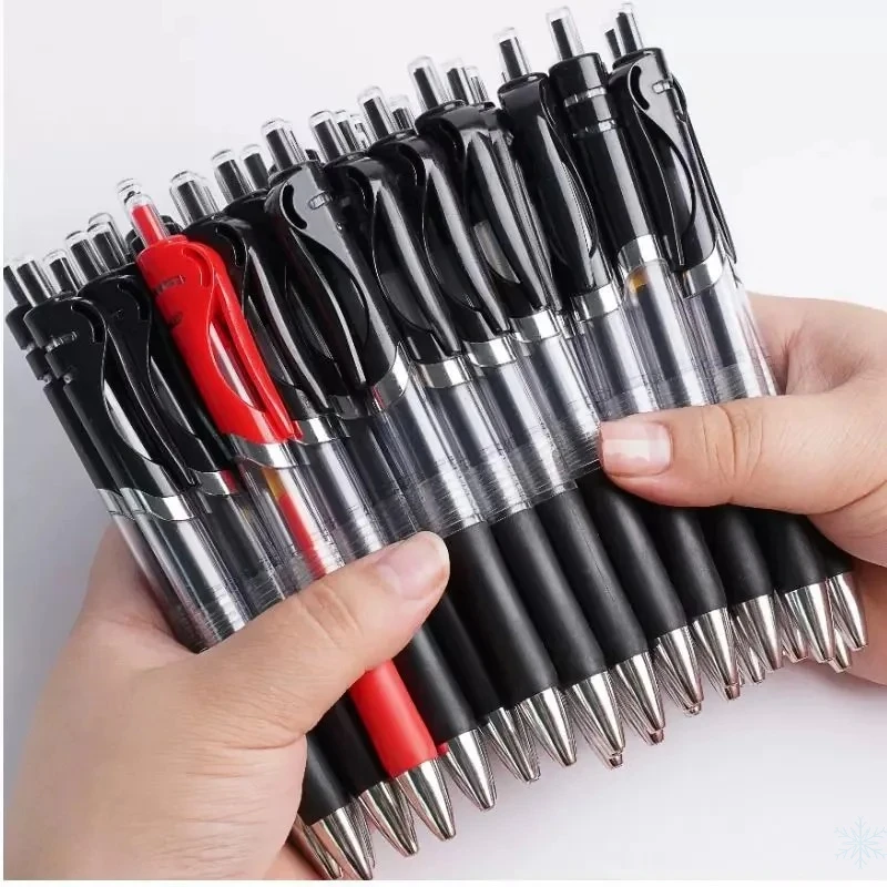 Bolígrafo retráctil de 23 piezas, bolígrafo de gran capacidad de 0,5mm, negro/rojo/azul, recambio reemplazable, material escolar