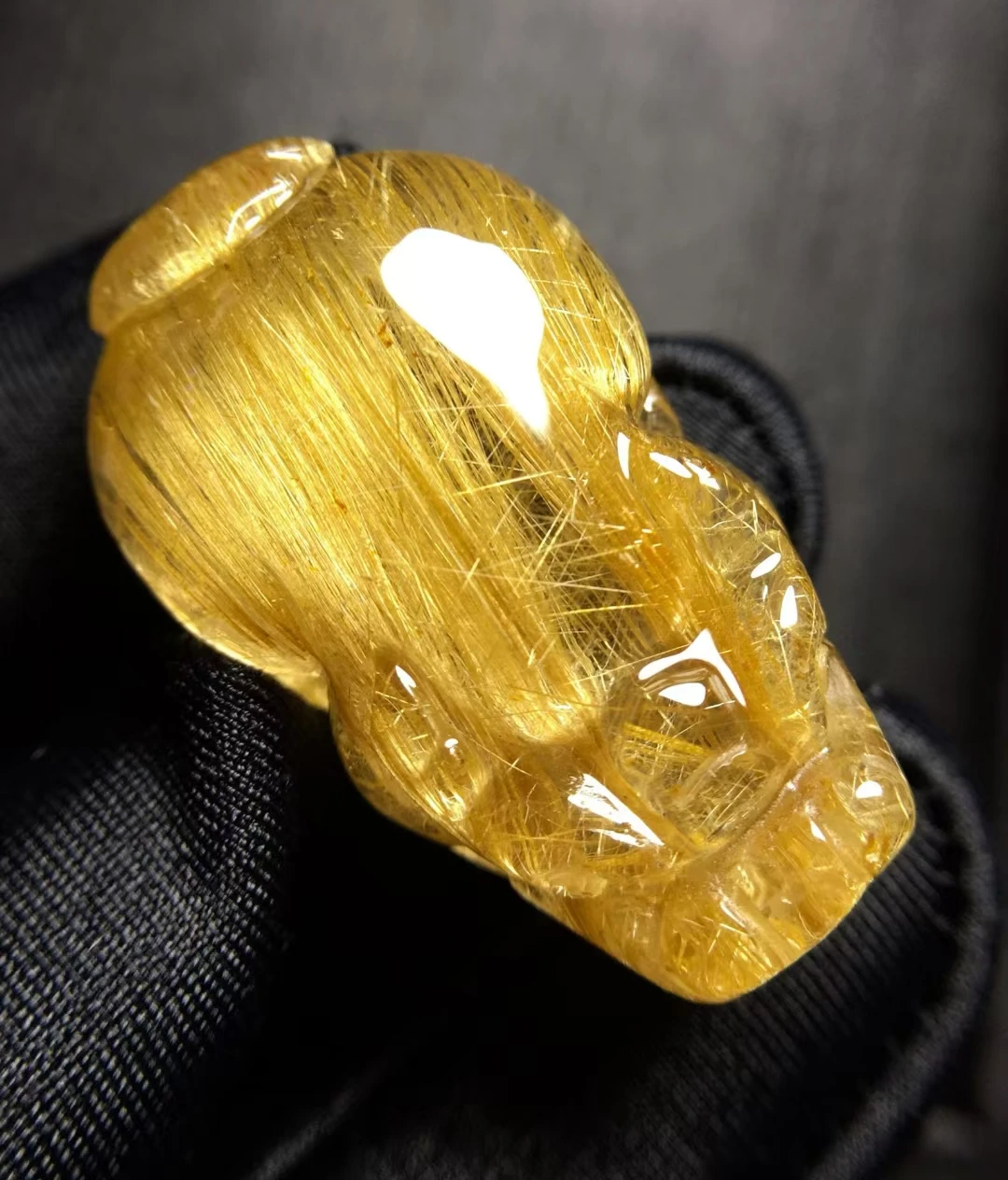 

Natural Gold Rutilated Quartz Pendant Necklace Jewelry 34*20.5*15.3mm Pi Xiu Yellow Rutilated Women Men AAAAAAA