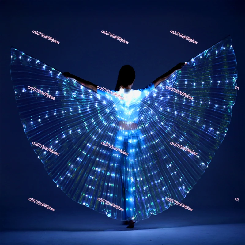 LED Luminous Wings Dancing Wings Fluorescent Butterfly Dancing Props Luminous Belly Dance Golden Wings Cape