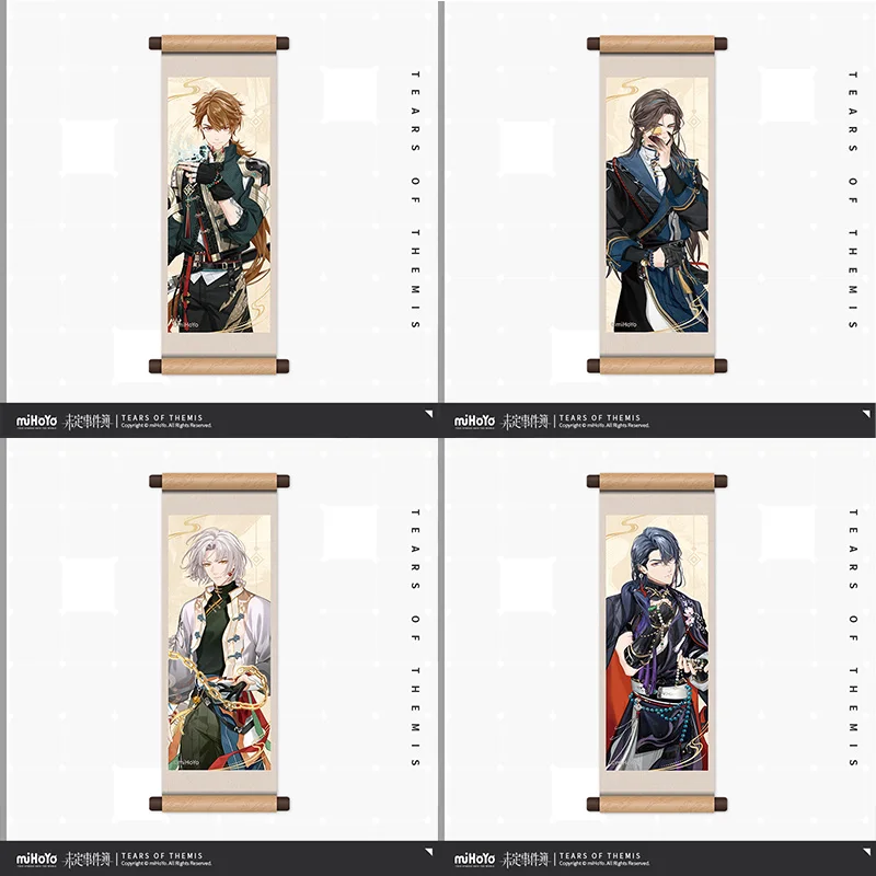 Sunsyea Tears of Themis Official Merch miHoYo Original Authentic WLJ Scroll Shape Fridge Magnet Badge Ornament Raven King