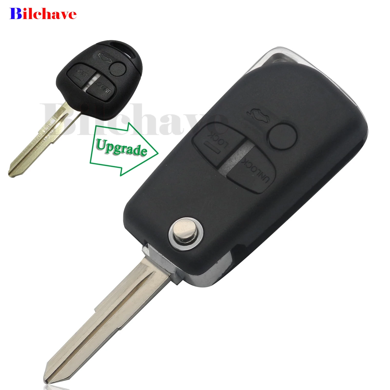 

Bilchave 3 Buttons Modified Filp Remote Car Key Shell For Mitsubishi Lancer ASX Grandis Evolution Outlander Right Blade