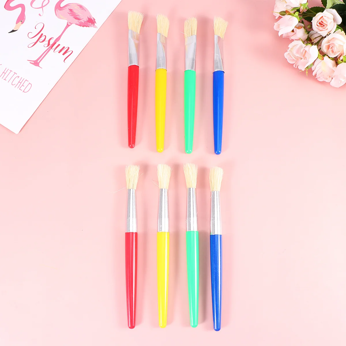 

8 Pcs Painting Accessories Art Supplies Oil Brush Water Color Bristle Paintbrush