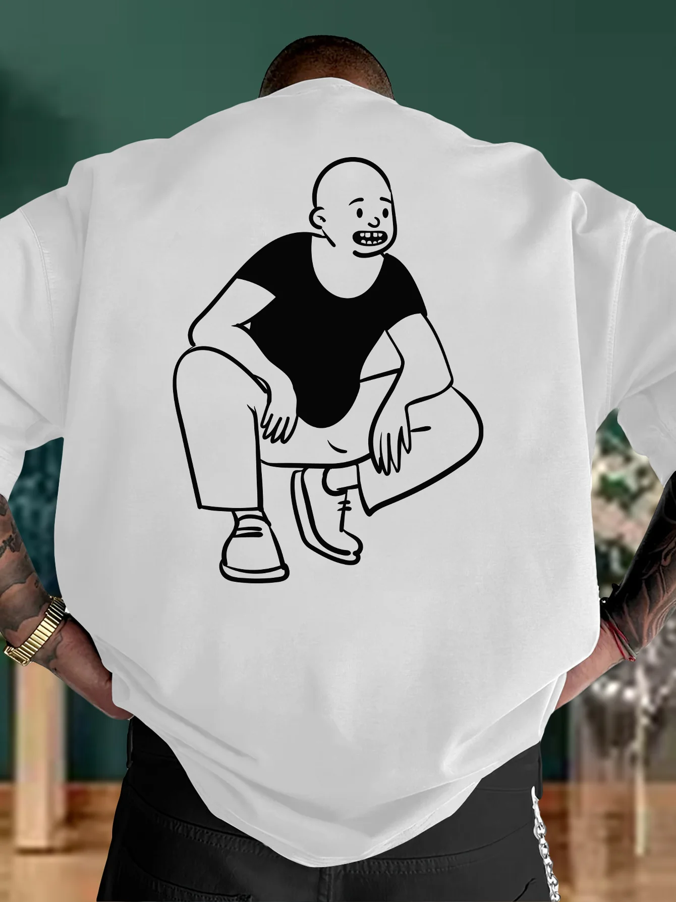 Neues Trendiges Sommer-Herren-T-Shirt Geeignet für Tägliches Freizeitkleidung und Outdoor-Aktivitäten 100% Baumwolle Trendig Vielseitig und Modisch