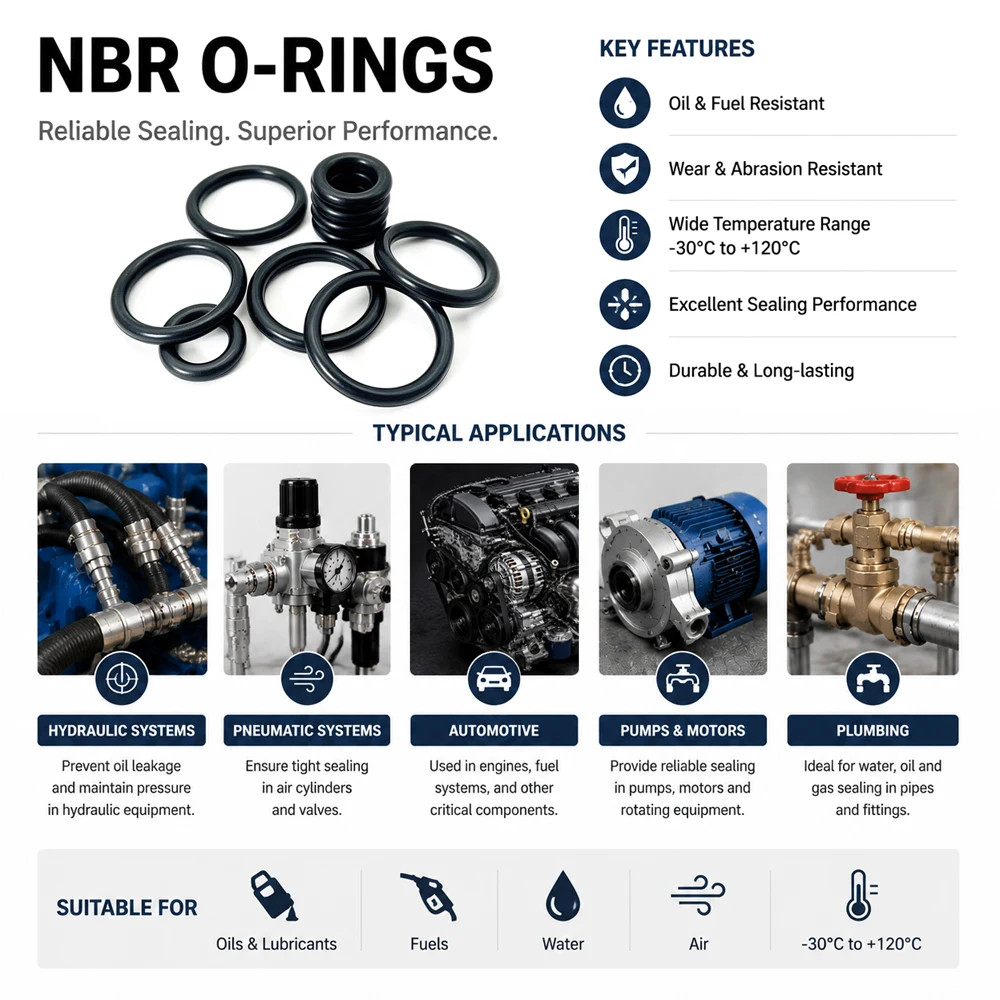 20Pcs NBR O-Ring CS 1.9mm OD 5~31mm High rebound/oil resistant/hydraulic pneumatic equipment leak proof rubber ring