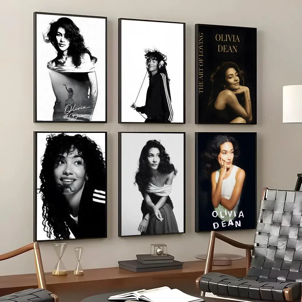 Singer Olivia Dean Poster Self-Adhesive Waterproof Wall Stickers, Coffee Bar Home Wall Decor
