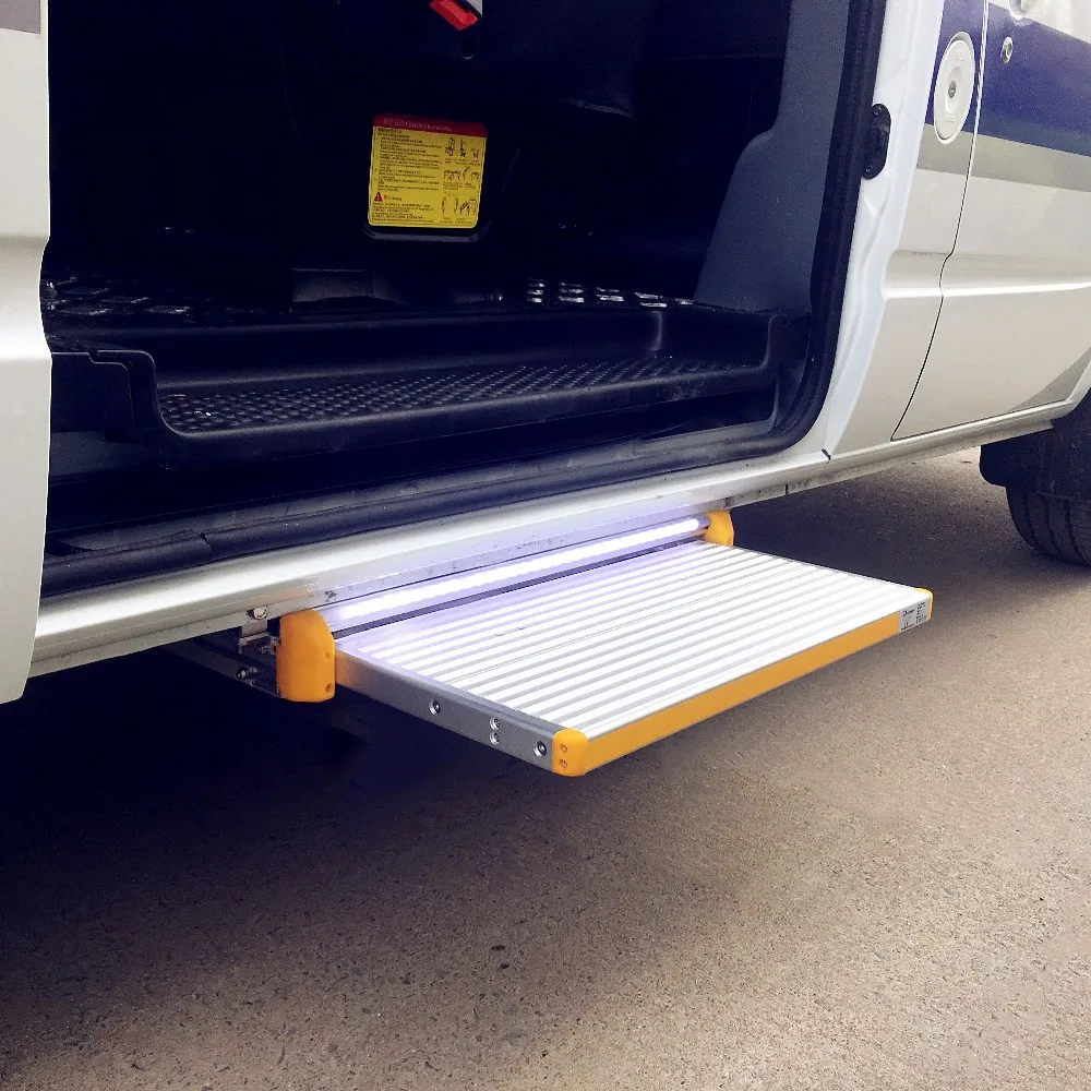 CE Certification Electric Aluminum Van Caravan Travel Trailer Motorhome Camper RV Sliding Step Entry Door Slide Foot Step view 2