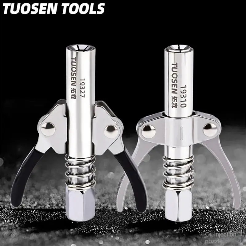 

Double Gear Oil Nozzle Manual Pneumatic Grease Gun Universal Mouth Self-locking Type Oil Nozzle Leak-Free Grease Tool Tip