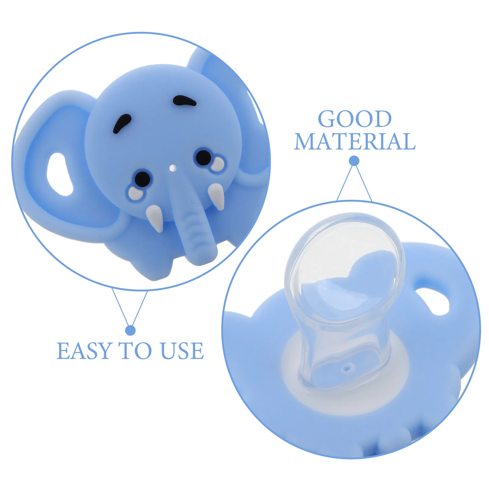 Funny Elephant Pacifier Cute Soother Baby Silicone Pacifiers for Shower Soothing