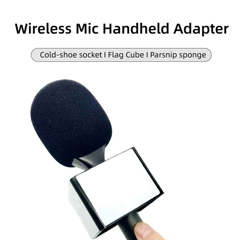 1Set intervista Mic Handle Adopter microfono adattatore portatile per Rode Wireless Go/Goii/DJI Mic/Relacart/Wireless Mic durevole