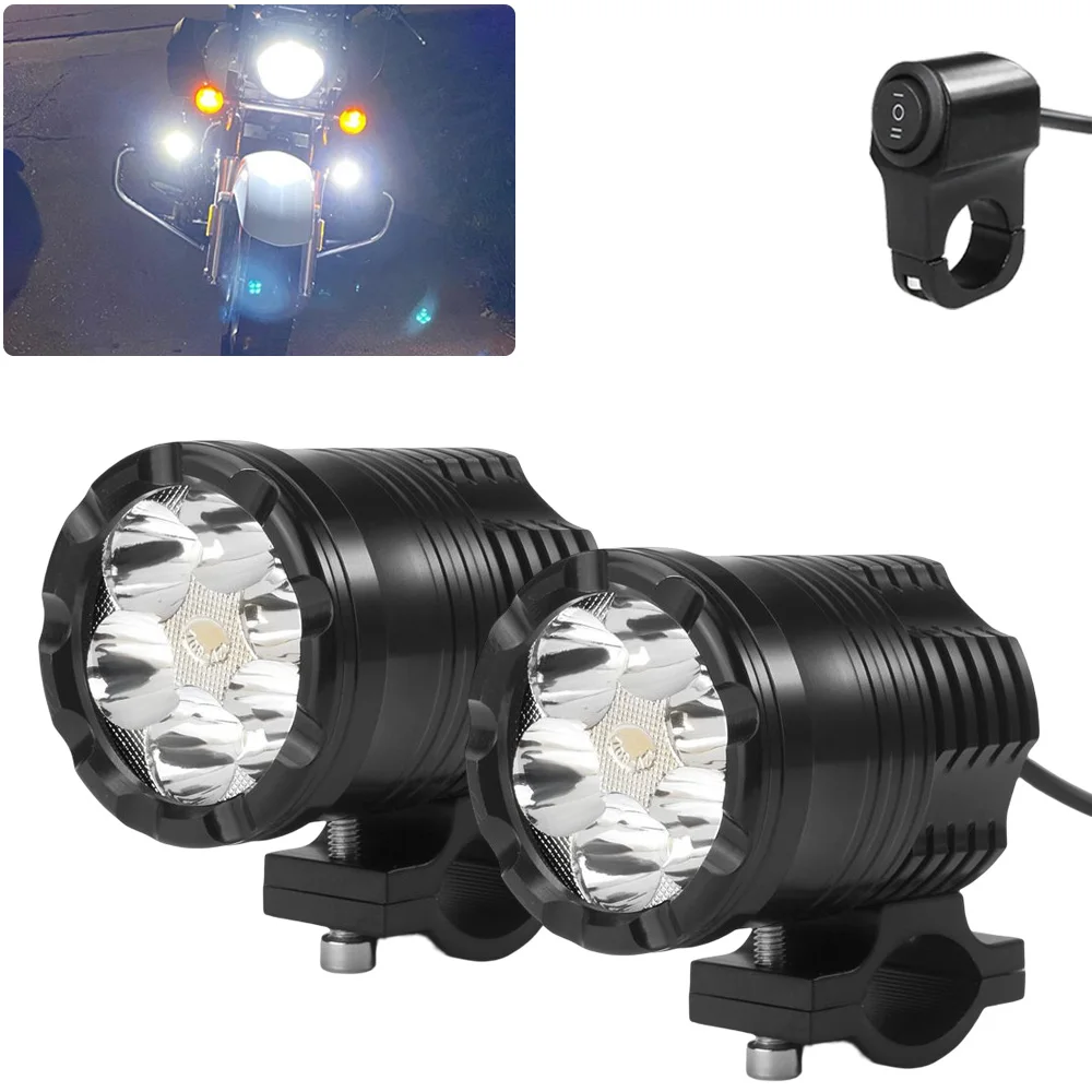 12-80V Additional Led Fog Lights Motorcycle Headlight Long Range For APRILIA SR 50 SR 150 SHIVER 750 TUONO V4 RSV RS 125 RS 50