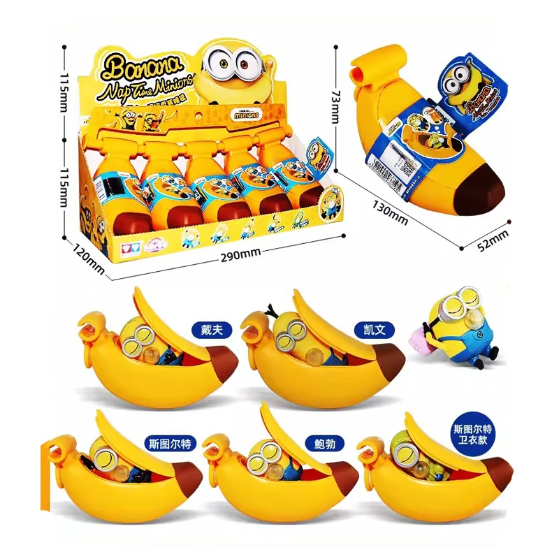 OFFICIAL Minions Otto Staurt Bob Slow Rebound Doll Cartoon Decompression Toys Flexible Stretching Funny Gift