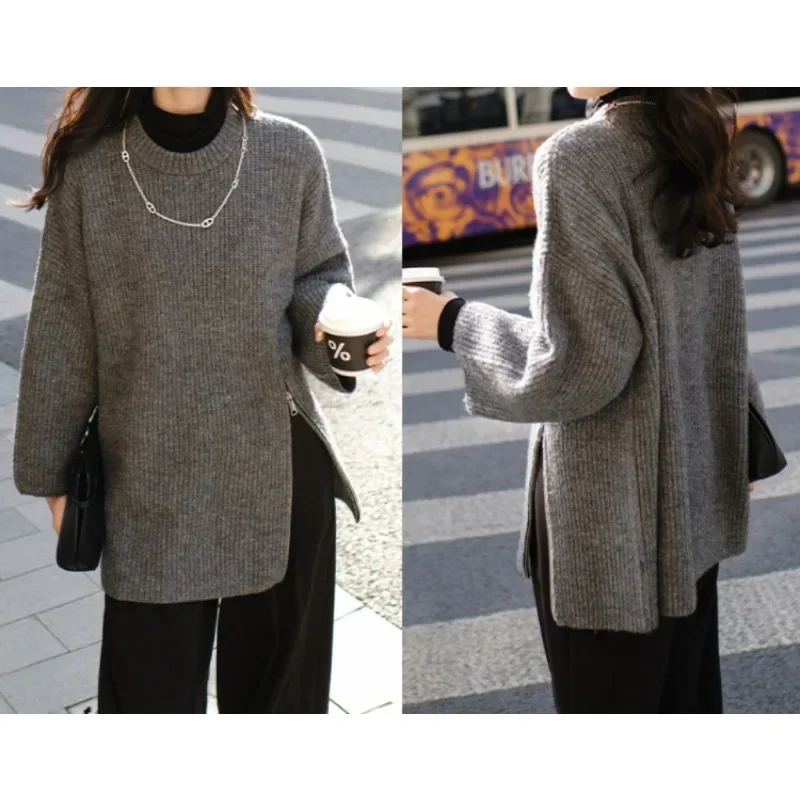 Cashmere Sweater Women Knitted Pullover High Quality O-Neck Loose Leisure Winter Winter Knit Tops Youthful Clothes Large Size