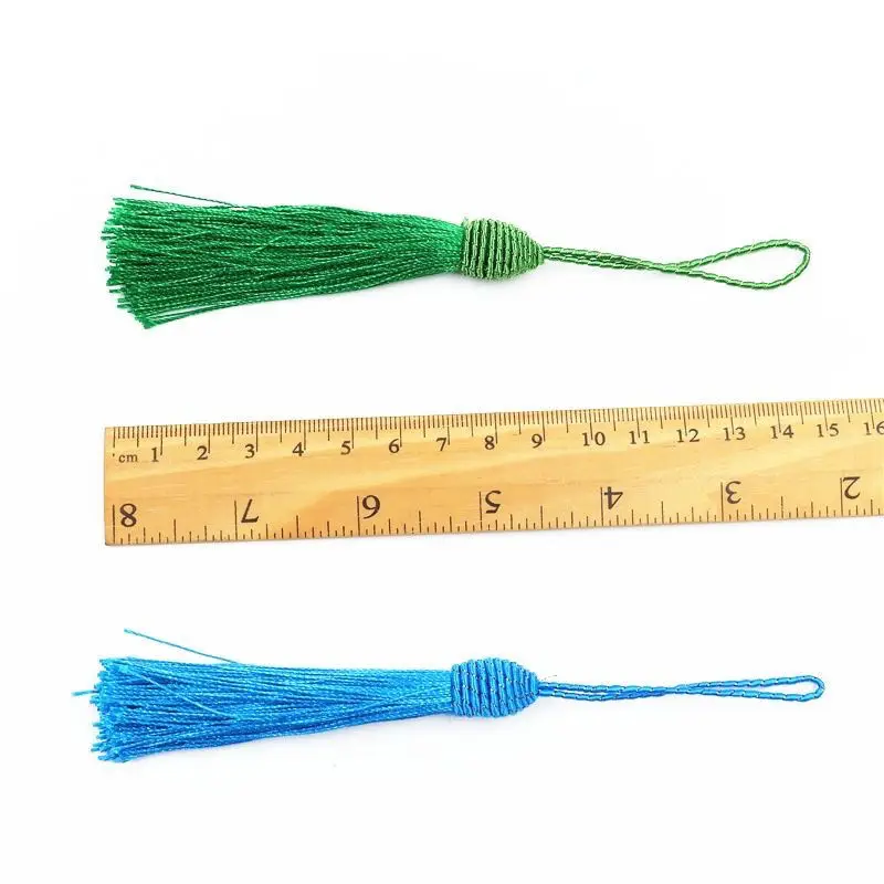 20PCS/LOT Red Silky Tassels Fringe Sewing Accessories Crafts DIY Curtains / Scarf / clothing Tassels 10-15cm