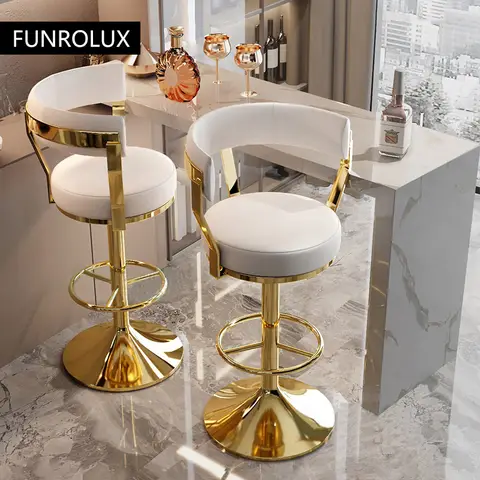 Light Luxury Bar Stool Kitchen Island Chair Home Bar Chair Lift Modern Simple High Stool Bar Stools