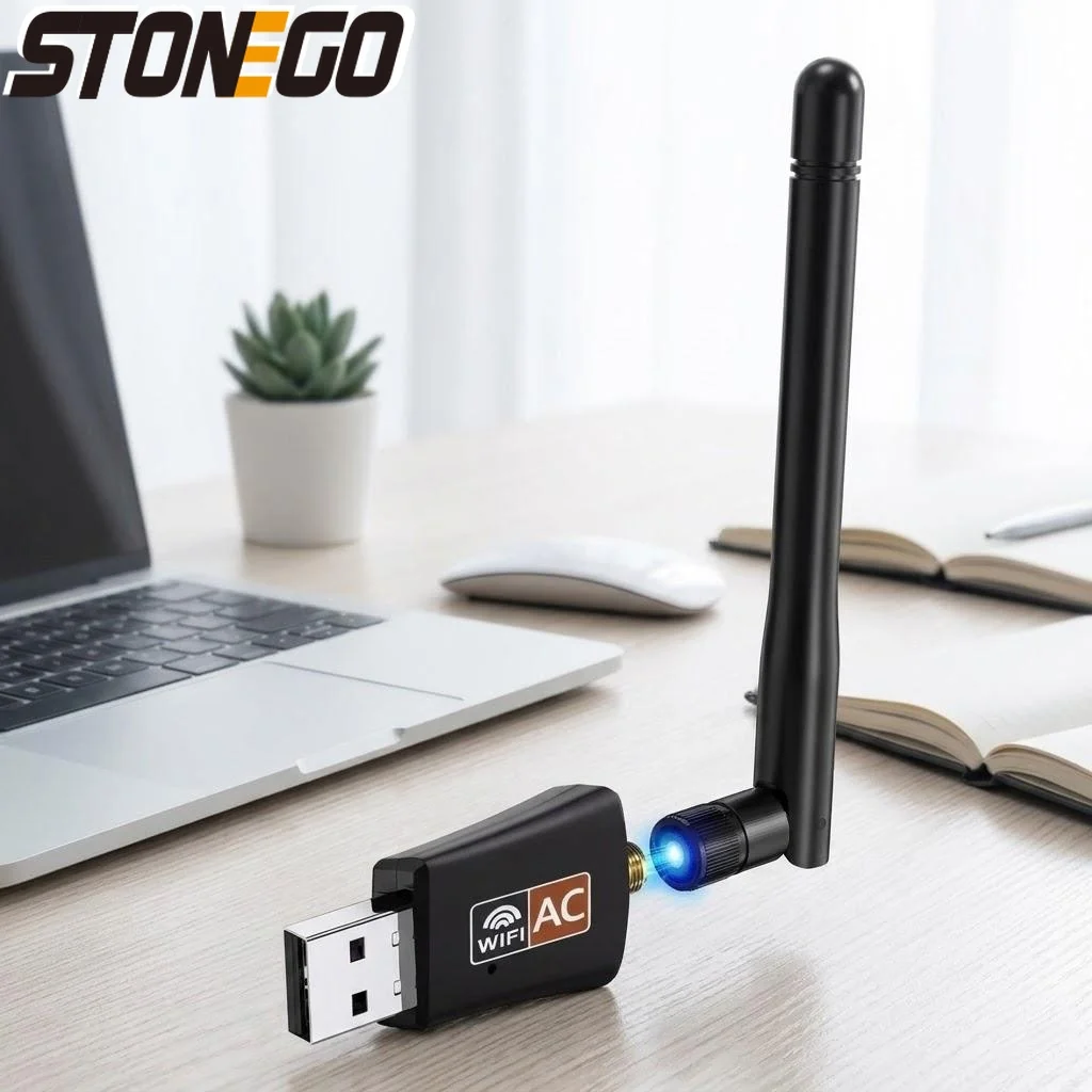 

AC600 USB WiFi Adapter for PC Mac Linux Dual Band 24G 5G Wireless Dongle with Antenna Supports Windows 11 10 XP