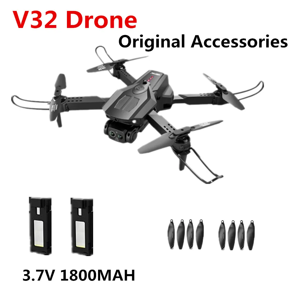 

V32 Drone Original Accessories 3.7V 1800mAh Battery Propeller Maple Leaf For 4D-V32 Drones Spare Parts