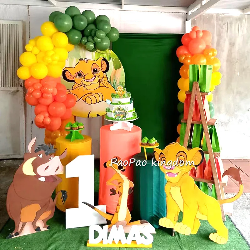 Globos de Látex del Rey León Simba para Cumpleaños Infantiles, Guirnalda Temática de Bebé, Arco, Decoración para Fiestas