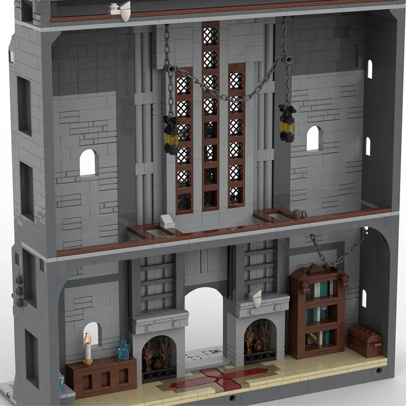 MOC Medieval Castle Building Bricks para crianças, Modelo de Jogo Popular, Academia Modular, Presentes de Tecnologia, Holiday Assemble Toys Suit