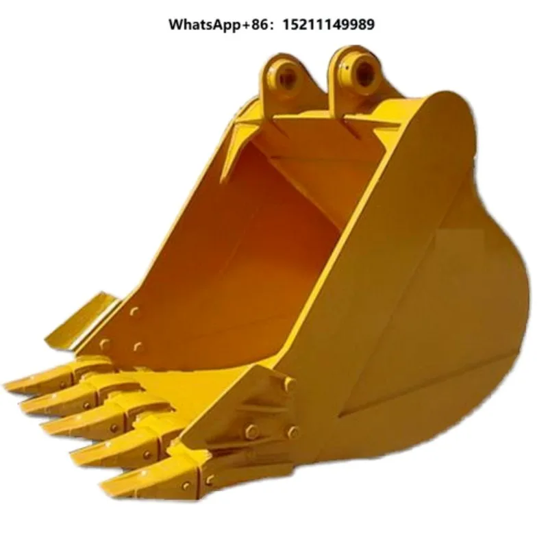 Excavator Heavy Duty Bucket 1.1m³ Capacity Rock Bucket with 4 Teeth for 10-40 Ton Excavator