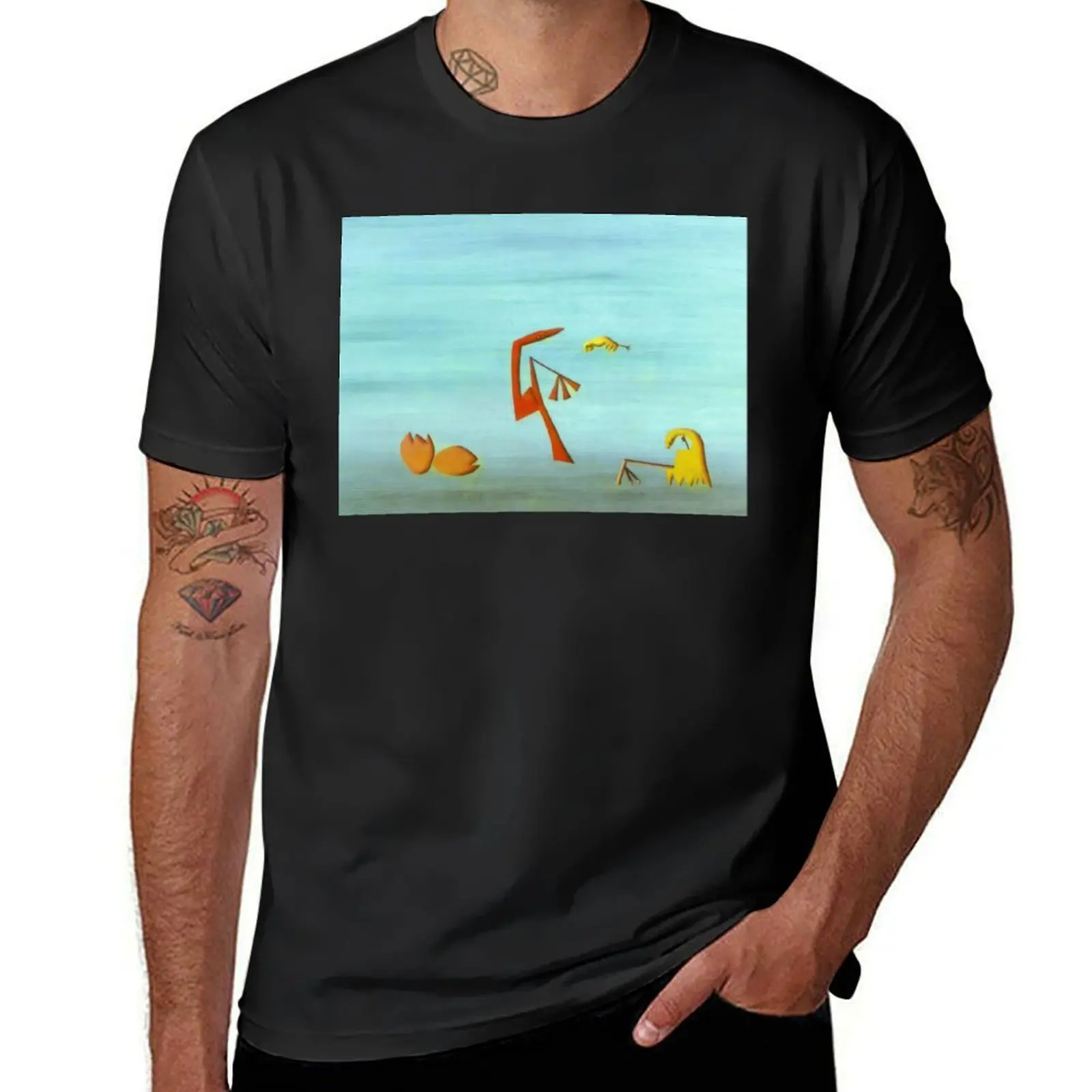 Surrealism-Desmond Morris T-Shirt Short sleeve tee Aesthetic clothing mens vintage t shirts