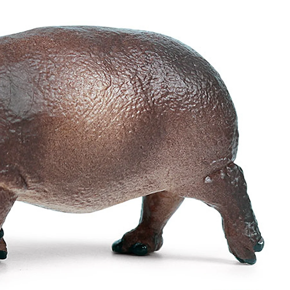 1PC Simulation Hippo Ornament Plastic Animal Model Decorative Party Prop Desktop Adornment for Home Shop