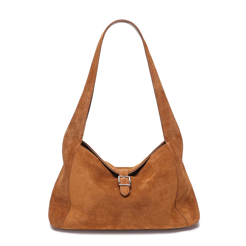 

Retro Winter Women's Suede Leather Bags Female Soft Cowhide Frosted Crossbody Shoulder Bag Ladies Fashion Commute Handbags