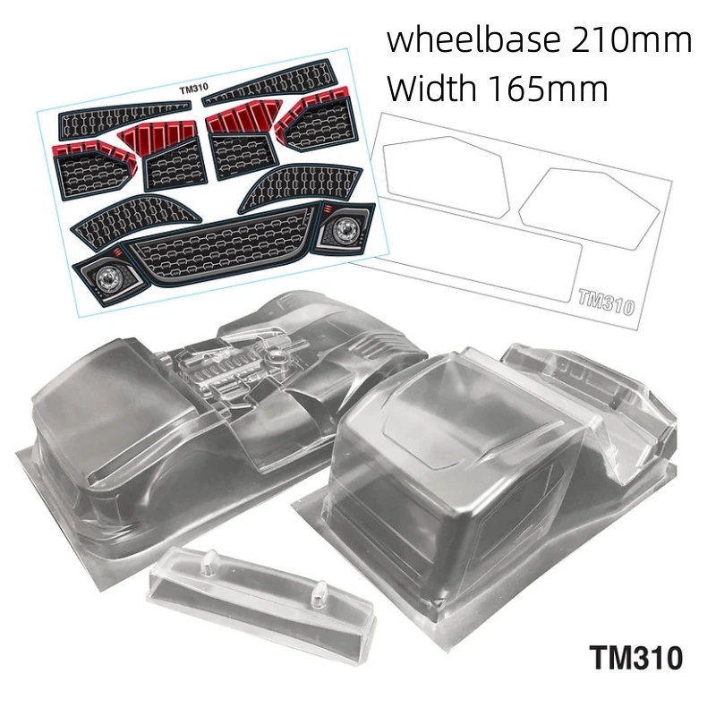 1/10 Mini Truck RC Drift Car M Body shell 165mm Width for On-Road Trailer Mini Chassis 210mm Wheelbase Tamiya Carten mst