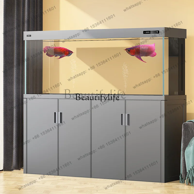 FG10 Thickened aluminum alloy arowana tank living room large ultra-white glass bottom filter ecological aquarium