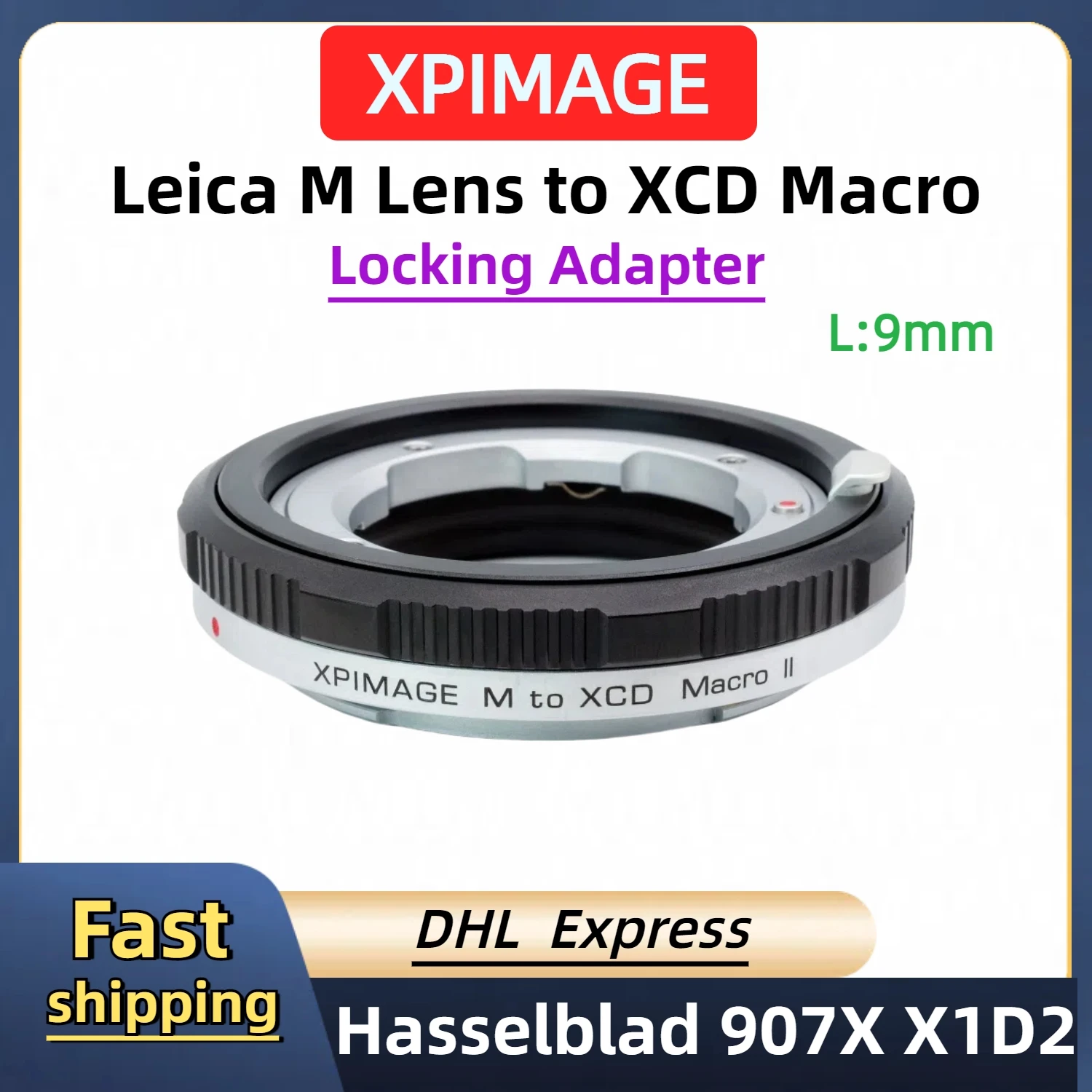 XPimage Macro Adapter for Leica M Lens to Hasselblad X Camera Macro Adapter ring L/M to XCD M-X1D2 Mark II L/M-XCD X2D X1D 907X