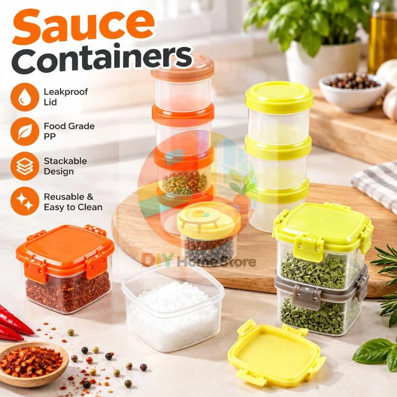 4Pcs Kitchen Spice Bottle Set Food Grade Squeeze Sauce Jar Seasoning Holder Perfect for Housewarming Gift