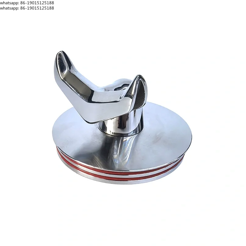 1 piece of V2 bottomless flat coffee machine handle with deformable cow horn gold coin double mouth