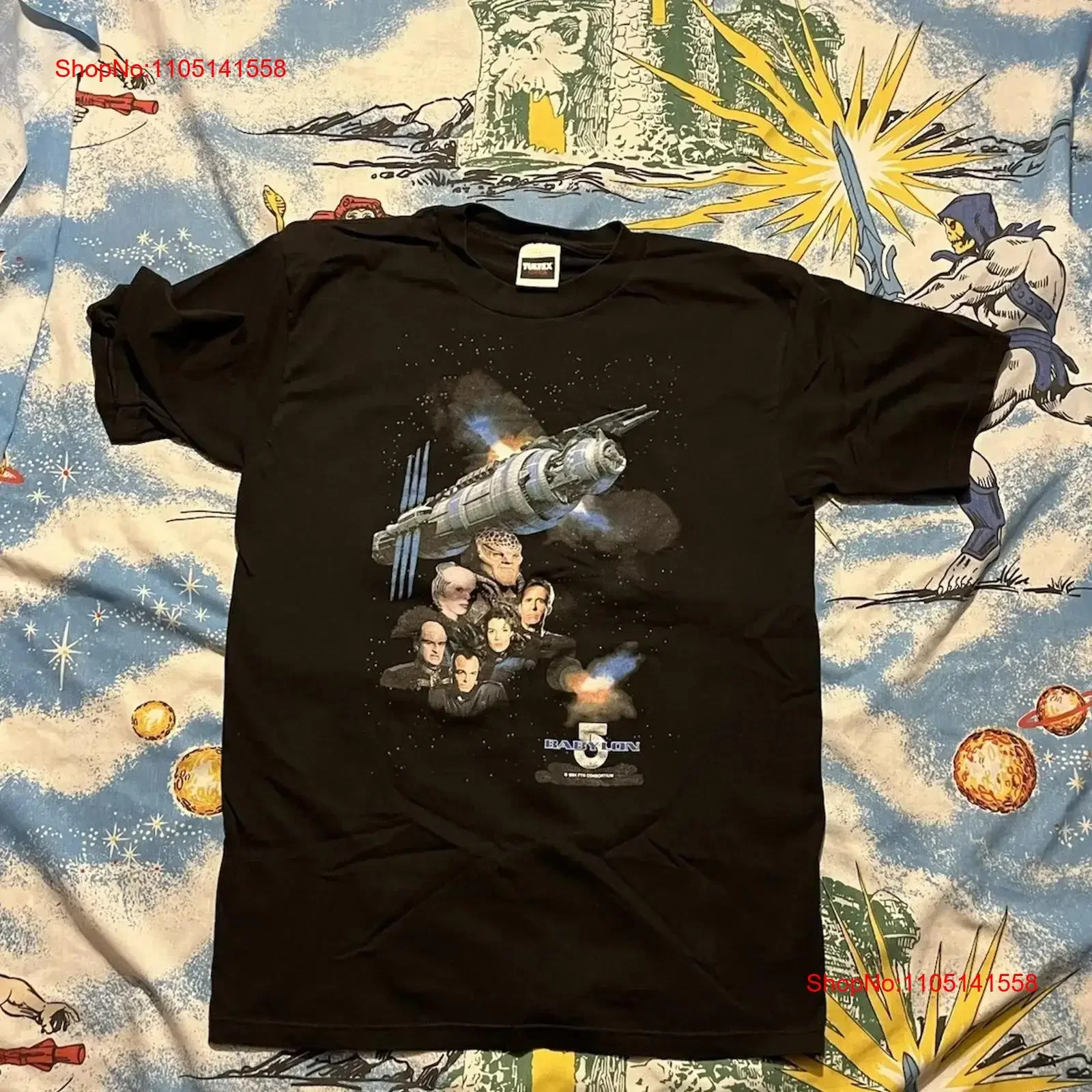 Vintage 1994 Babylon 5 Tultex T Shirt Size Latge Sci fi Excellent Condition 90s vintage Washed Breathable graphic homme