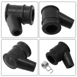 Universal Spark Plug Cap Rubber Ignition Coil Cap & Spring Replacment For 5mm HT Chainsaw Garden Tool Chainsaw Spare Parts