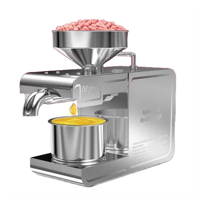 Stainless Steel Groundnut Oil Processing Machine Peanut Rapeseed Oil Extraction Machine Oil Press Machine For Small Business