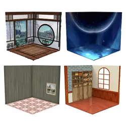 1/12 Scale Backdrop Scene Model Background Display Layout Background Display for Action Figures Dolls Accessories