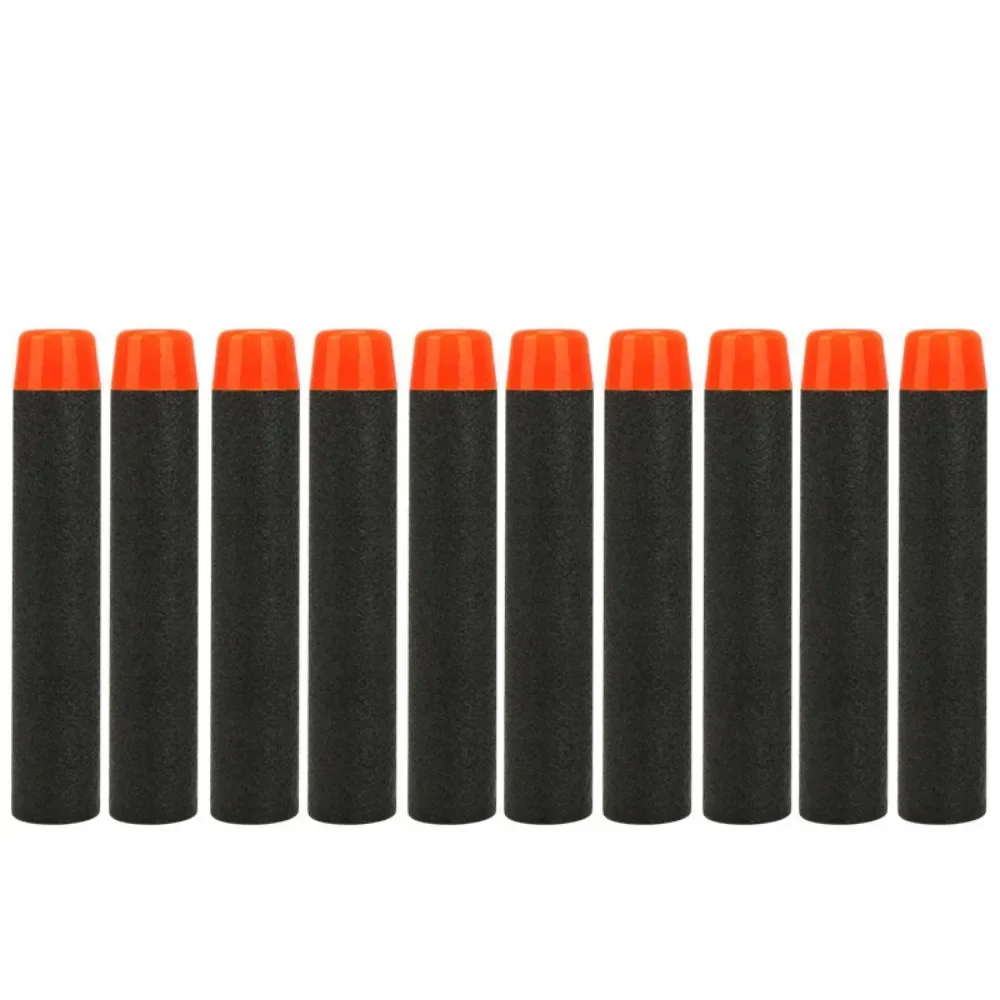 블랙 솔리드 라운드 헤드 총알 7.2cm N-스트라이크 엘리트 시리즈 블래스터용 폼 EVA 리필 다트 어린이 장난감 총 액세서리