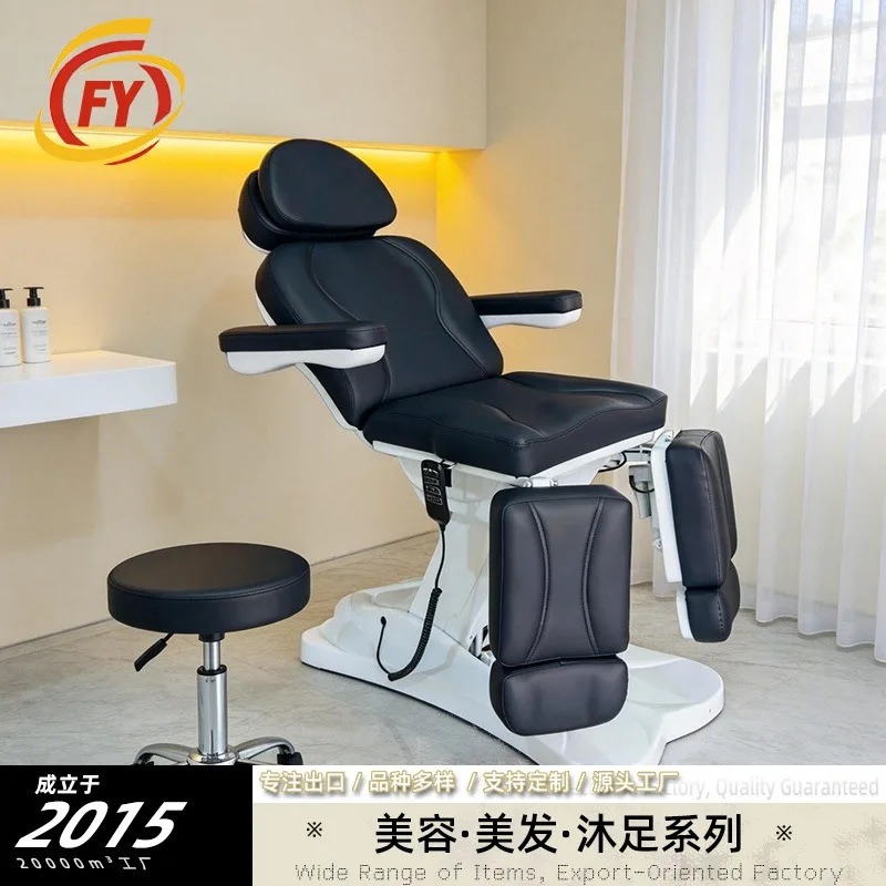 Multifunctional electric beauty bed, special tattoo embroidery body bed for beauty salons, split-leg massage bed