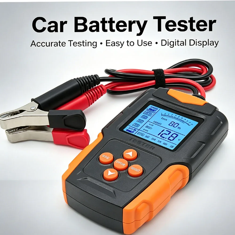 12V 24V Car Battery Tester Auto Battery Analyzer Vehicle Battery Load Tester Charging Cranking System Diagnostic Tool