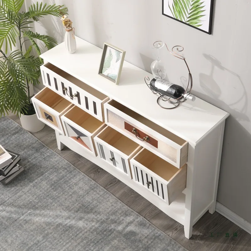 Aisle entryway cabinet modern simple living room entrance foyer cabinet solid wood master bedroom tail chest storage sideboard