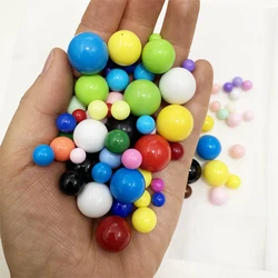 50/100 Uds. Bolas sólidas coloridas de plástico de diámetro 6mm 8mm 10mm 14mm 16mm para juegos de mesa accesorio juego de pelota