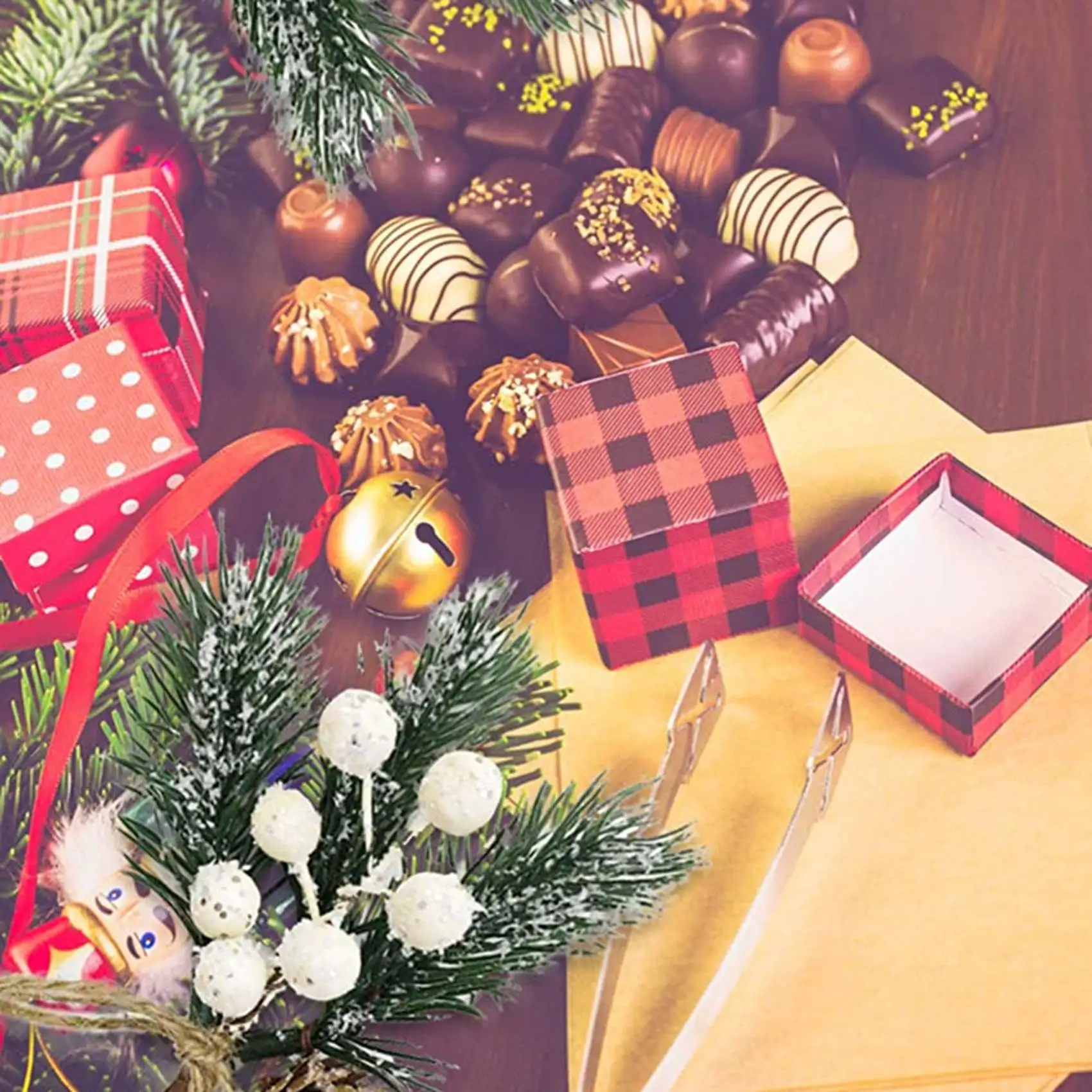 White Christmas Berries/Berry Stems Pine Branches & Artificial Pine Cones/White Holly /Wreath Picks for Decor