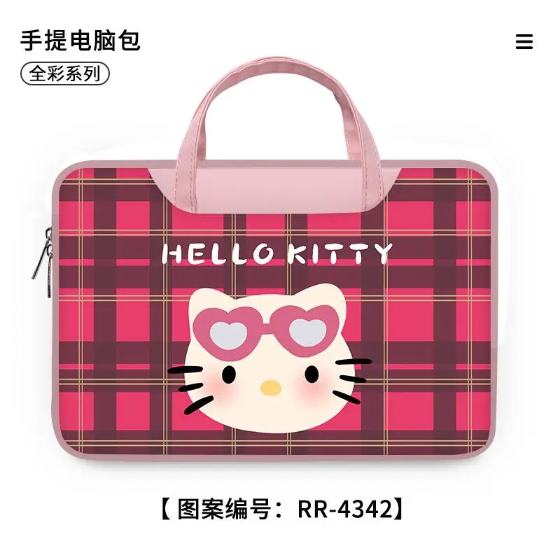 Girly Heart Kawaii Sanrio Anime Hello Kitty Cartoon Hand-Painted Laptop Bag Cute Cartoon Storage Case Tablet Gifts for Girls