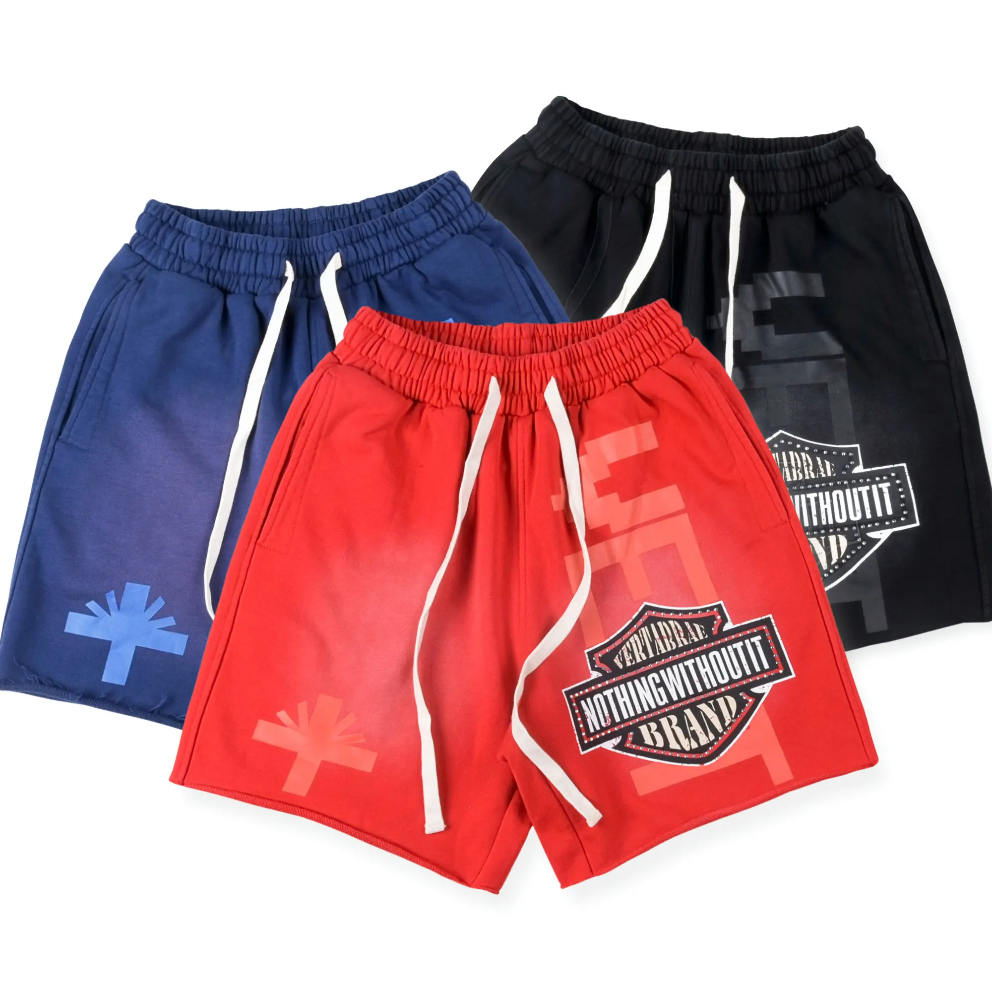 

Vertabrae Men‘s Clothing New European and American trendy Hip-hop Ripped sporty Casual shorts