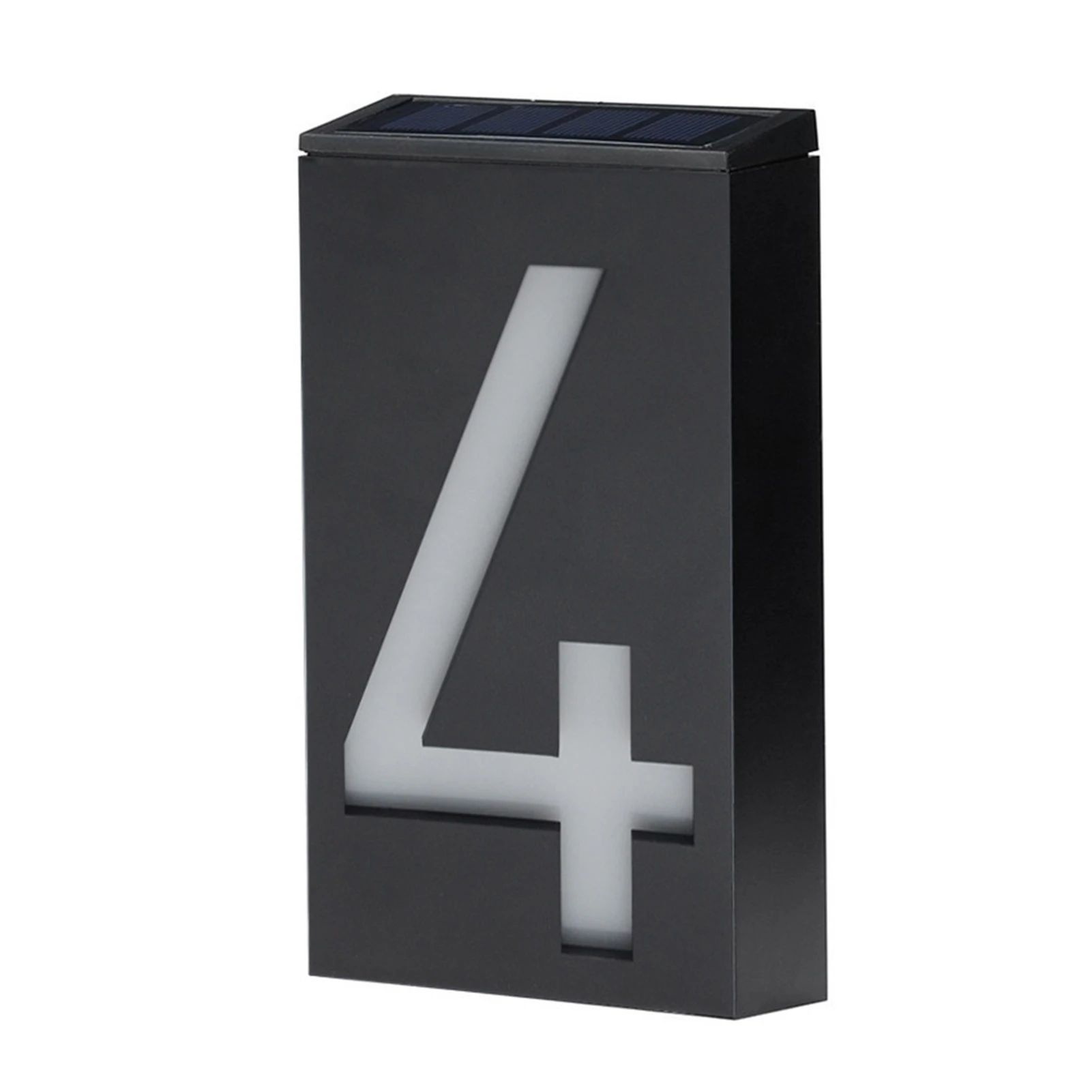 Solar House Number Solar Powered 1200mAh Rechargeable LED Illuminated Address Plaque Solar Powered House Number