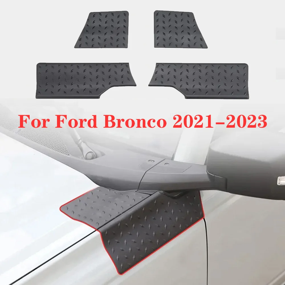 

ABS Car Cowl Body Armor A-Pillar Guard For Ford Bronco 2021 2022 2023 2/4 Doors Black Side Corner Guard Trim Cover Accessories