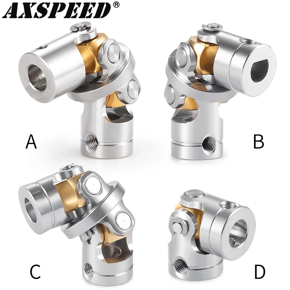 

TRINOOD 1Pcs Stainless Steel RC Car Couplings Shaft Motor Connector Universal Joint for 1/14 Tamiya Trucks Tractor Trailer Parts