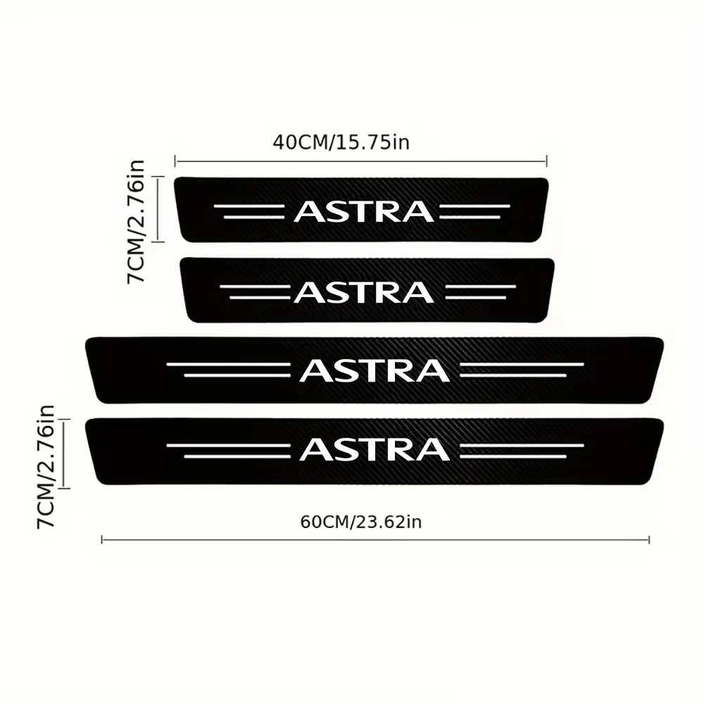 Car Door Sill Carbon Fiber Sticker Threshold Side Anti Scratch Waterproof Anti Scratch For Opel ASTRA Car Accessorie view 4