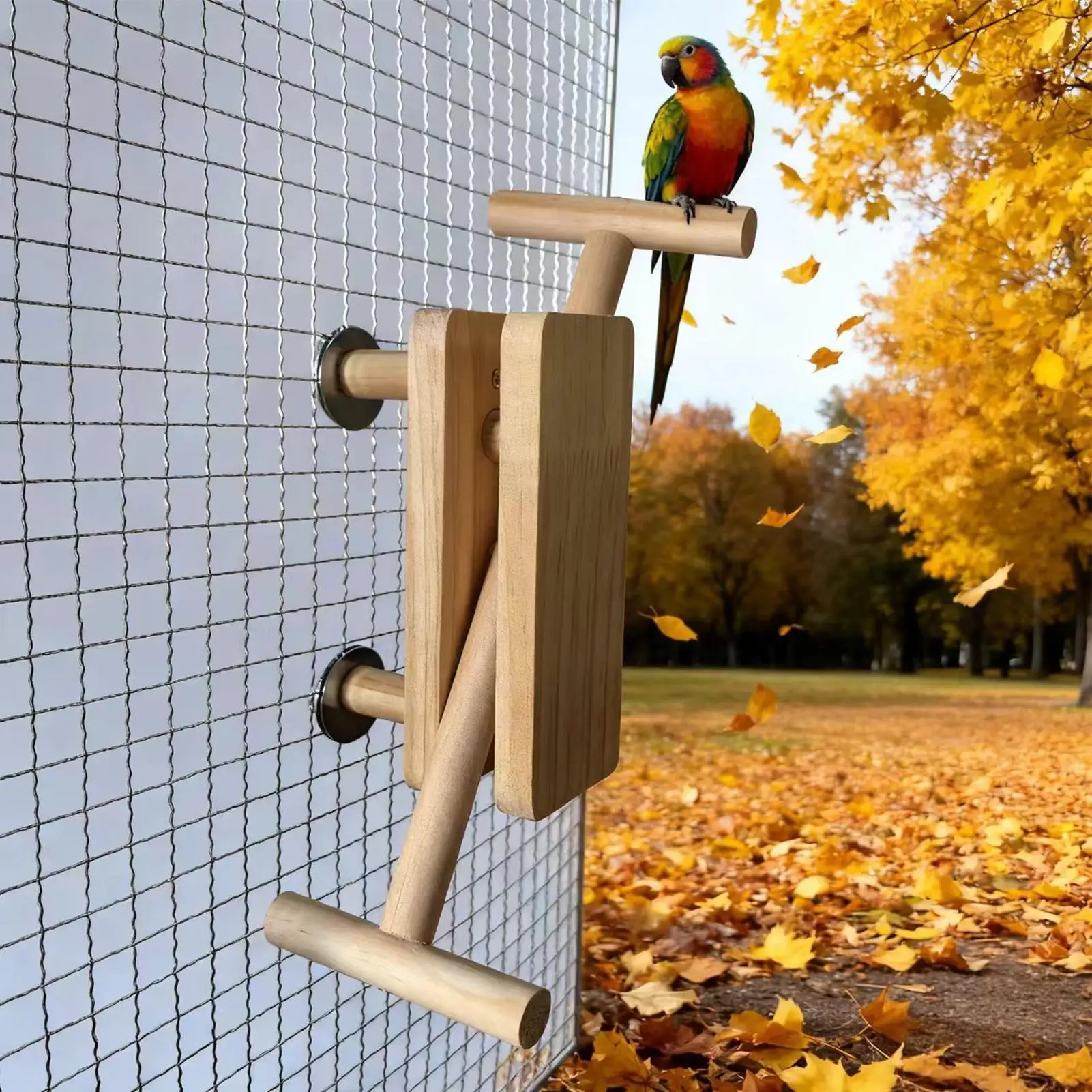 

Деревянная игрушка-качалка для корелл: жердочка, подставка для игр, игрушки для попугаев для домашнего тренинга, умственной стимуляции, физических упражнений и борьбы с скукой